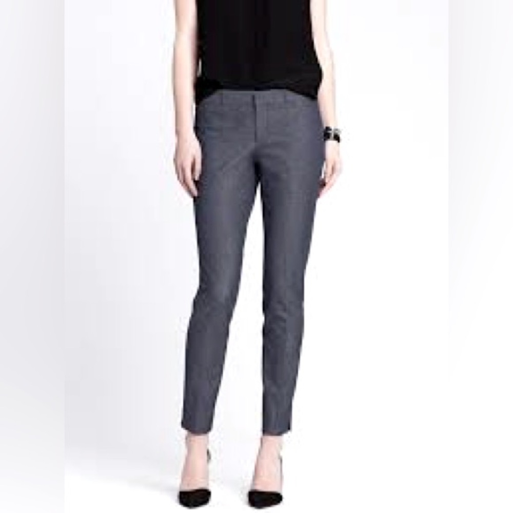Banana Republic Grey Classic Slim Straight Leg Sloan Pants